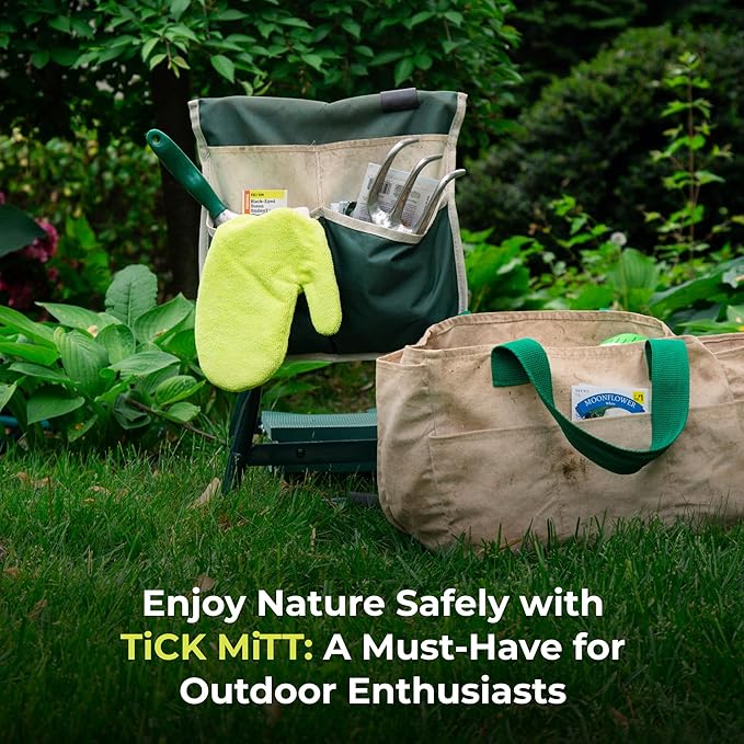 Yellow Tick Removal Glove for Humans & Pets - Safely Remove Ticks Effortlessly, Chemical-Free, Durable, Portable Tick Management Tool for Outdoor Adventures & Everyday Use-Mewly Pet