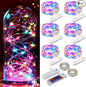 ZNYCYE 50 LED Fairy Lights with Timer, 6 Pack 8.2 Ft 8 Modes Battery Operated String Lights, Multi-Color for DIY Wedding Bedroom Mason Jar Vases Table Party Christmas Decoration