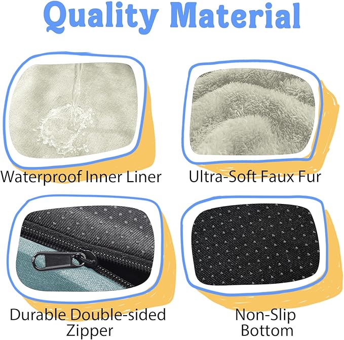 Washable Orthopedic Large Dog Bed - Dog Beds Large Sized Dogs with Removable Cover Waterproof Orthopedic XL Pet Bed with Bolster-Mewly Pet