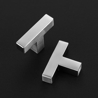 25 Pack Brushed Nickel Cabinet Knobs - Kitchen Cabinet Knobs Silver Cabinet Pulls for Kitchen Cabinet Drawer Stainless Steel Dresser Knobs for Cabinet Hardware 2in Length Single Hole Square