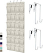 GORILLA GRIP Over the Door Shoe Organizer, 24 Large Breathable Mesh Pockets, Space Saving Hanging Storage Holder, Closet Rack Hanger Holds Up to 40 lbs, Hangs on Closets for Shoes, Accessories, Linen