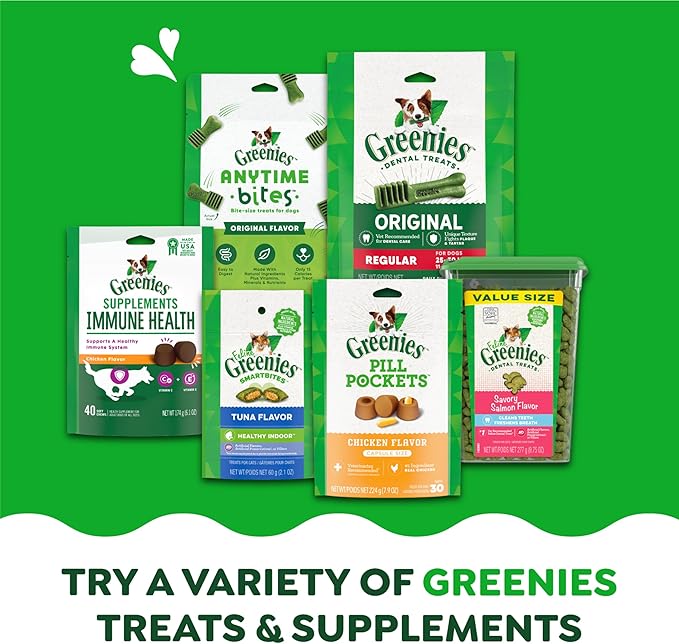 Greenies Weight Management Petite Dog Dental Chews Weight Control Dog Treats, 27 oz. Pack (45 Treats)-Mewly Pet