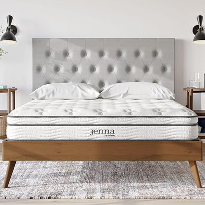 Modway Jenna 8” Innerspring and Memory Foam Queen Mattress With Individually Encased Coils