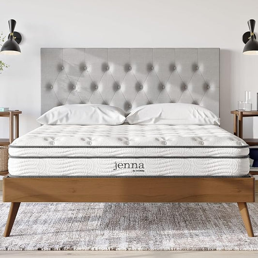 Modway Jenna 8” Innerspring and Memory Foam Queen Mattress With Individually Encased Coils