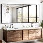 Black Bathroom Mirror for Wall, 72x30 Inch Rectangle Mirrors with Metal Frame, Modern Vanity Wall Mirror Decor for Entryway Hangs, Bathroom Living Room Horizontal or Vertical
