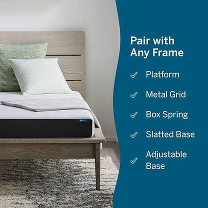 Lucid 6 Inch Memory Foam Mattress – Low Profile – Medium Firm Feel - Infused with Bamboo Charcoal and Gel - Bed in a Box - Temperature Regulating - Breathable - Full Size