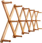 SKOLOO Hat Rack for Wall with 17 Hooks, Solid Wooden, Modern, Expandable Coat Rack Wall Mount for Coats, Hats, Bags, Baseball Caps, Natural Color