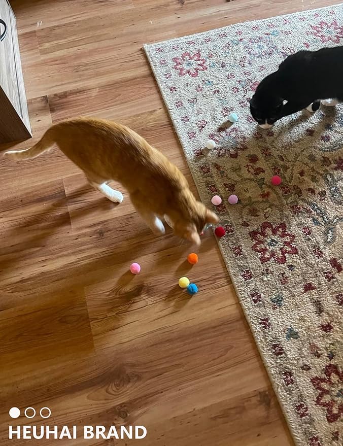 40-Pack Cat Balls – Fun Interactive Toys for Indoor Cats & Kittens (Basic Cat Toy Set)-Mewly Pet