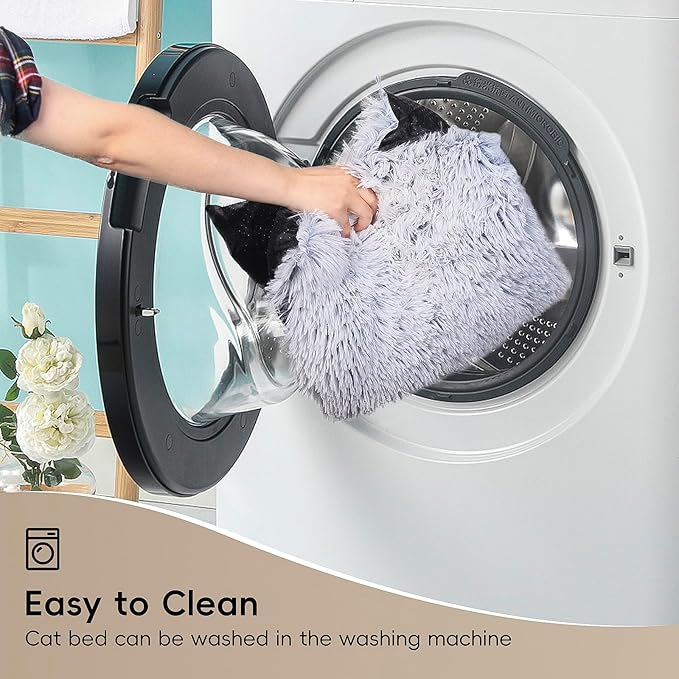 Extra Large Cat Tunnel Bed, 4 Ways Tunnels for Indoor Cats, Multi-cat Family Peekaboo Cave & Cat Bed, Plush Cat Donut with Washable Middle Mat, Exit Balls, Pet Play Toy for Kitten Puppy Rabbit-Mewly Pet