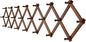 SKOLOO Accordion Wall Hanger with 22 Hooks, Modern Expandable Coat Rack Hat Rack for Wall, Solid Wooden, Walnut Color