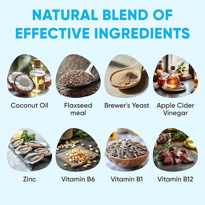 Chewable Flea and Tick Prevention for Dogs - 120 Soft Chews Made in USA - Oral Flea and Tick Control Pills for Small, Medium, Large Dogs and Puppies - Skin and Coat Supplement Treats for All Breeds-Mewly Pet