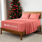 Mellanni Extra Deep King Sheets - 4 PC Iconic Collection Bedding - Hotel Luxury, Ultra Soft, Cooling Bed Sheets - Wrinkle, Fade, Stain Resistant (King, Coral)