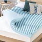 Best Price Mattress 4 Inch Egg Crate Memory Foam Mattress Topper with Cooling Gel Infusion, CertiPUR-US Certified, Dorm Essentials, TwinXL, Light Blue