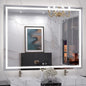 Keonjinn 48 x 40 Inch LED Bathroom Mirror with Lights, Large Wall Mounted Vanity Mirror, UL Listed LED Driver, HD Tempered Glass, Easy Installation, Anti-Fog, Memory Dimmable 6000K, CRI 90+