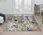 Keen Home Design Area Rugs - 8ft Round Non-Shedding, Abstract Rugs for Kitchen, Living Room, Bedroom, Dining Room, Entryway - Size: 7'10" Square, Multi