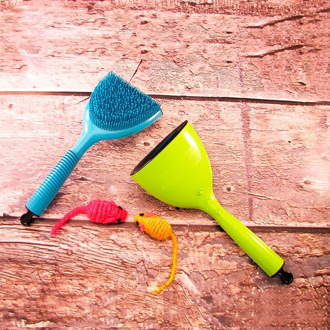 Michel Mercier Pet Detangling Brush - Thick Coat Dog & Cat Brush for Shedding & Grooming, Long/Short Haired Pets, Free Tick Remover Tool Included-Mewly Pet