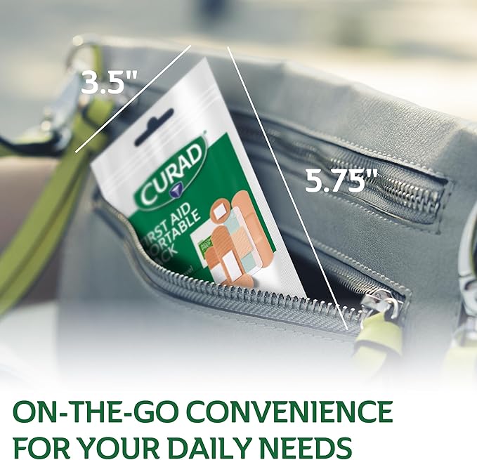 CURAD First Aid Portable Pack |15 - Count On-the-Go Essentials |12 Packs-Mewly Pet