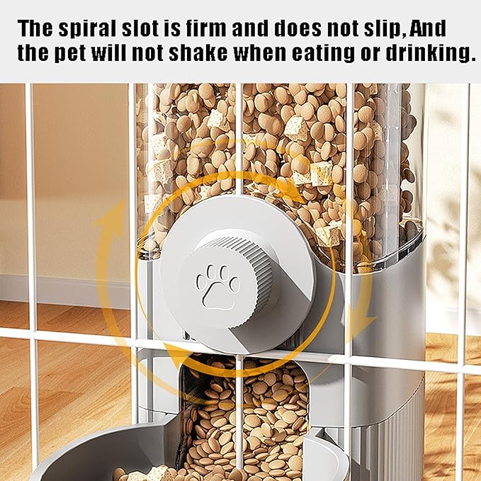 GKYZBB Hanging Automatic Food Water Dispenser,Rabbit Feeder Guinea Pig Water Bottle Food Feeder for Ferret Guinea Pig Rabbit Bunny Cage Accessories (Blue, 520ml+1200ml)-Mewly Pet