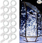 WATERGLIDE 12 Pack Fairy Lights Battery Operated (Included), 7 ft 20 LED Mini String Lights, Waterproof Silver Wire Firefly Starry Lights for DIY Wedding Christmas Party Mason Jars Decor, Cool White
