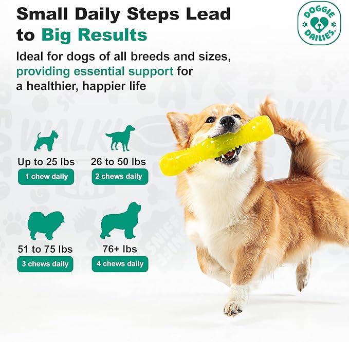 Doggie Dailies Cranberry Supplement for Dogs - Urinary Tract, Bladder & Kidney Support for Dogs - Cranberry for dogs with Marshmallow Root, Licorice Root & Apple Cider Vinegar (Chicken) 225 Soft Chews-Mewly Pet