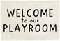 Hanging Rectangular Playroom Banner Flag Poster Wall Art Decoration Gift for Toddler Baby Boy Girl Kids Room Nursery Classroom Play Room Wall Decor-Baby Shower Christmas Gift Welcome to Our Playroom