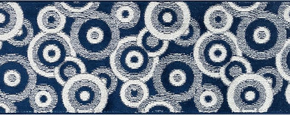Custom Length Cut to Size Retro Modern Coastal Carpet Runner Rug for Hallways, Non Slip Rubber Backed, 31 inch Wide X Customized Length, Geo Blue, 31 inch X 12 feet