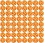 Auihiay 64 PCS Full Hydrangea Flowers, Silk Hydrangea Artificial Flowers Heads with Stems, Artificial Hydrangea Flowers for Wedding Centerpieces, Home, Garden, Baby Shower Decoration (Orange)