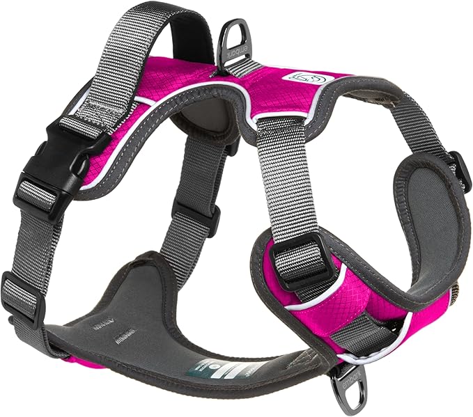 Embark Adventure Dog Harness, Reflective Trim No Pull Dog Harness for Large Dogs - Military Grade Nylon, Front Clip with Gel Lined Handle.-Mewly Pet