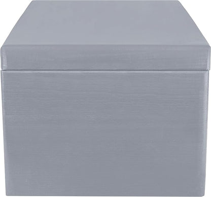 Large Grey Wooden Box Storage with Hinged Lid | 15.8 x 11.8 x 9.44 inches (+-0.5) | with Handles | Gift Box Storage Document | Product NOT Intended for 15 Years OR Below