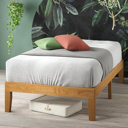 ZINUS Moiz Wood Platform Bed Frame, Wood Slat Support, No Box Spring Needed, Easy Assembly, Natural, Twin