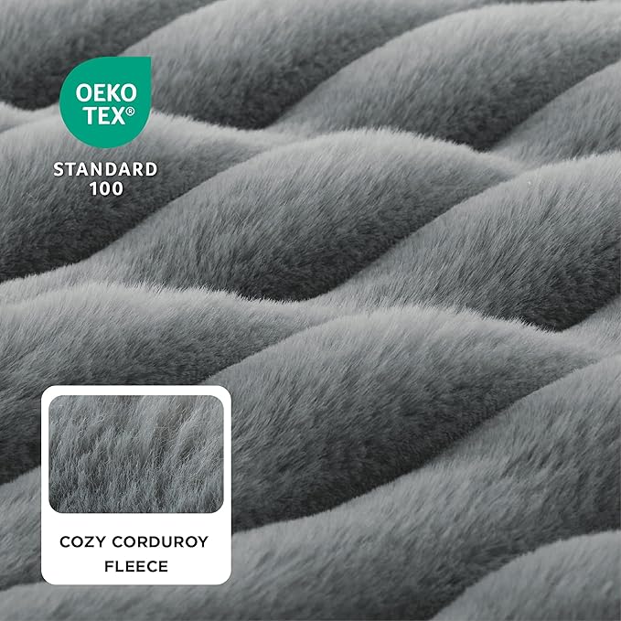 Bedsure Orthopedic Dog Beds Large Sized Dog, Waterproof Memory Foam Pet Bed with Sides, Non-Slip Bottom and Egg-Crate Foam Large Pet Couch Sofa with Washable Removable Corduroy Cover, Grey-Mewly Pet