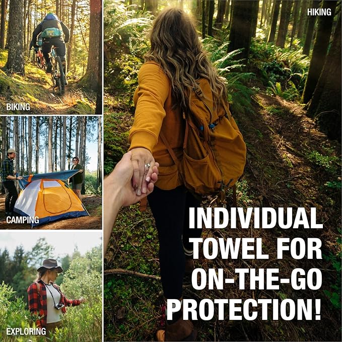 CoreTex Ivy X Pre-Contact Poison Ivy Wipes with Resealable Travel Bag - Pack of 15 Single-Use Barrier Wipes - Also Works on Poison Oak & Sumac Oils - Quick Dry & Chalk-Free Formula-Mewly Pet