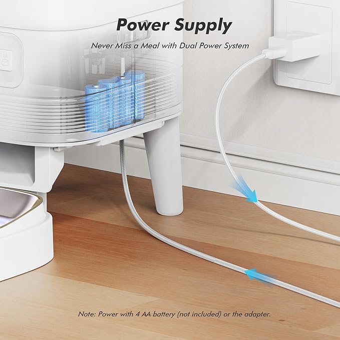 Automatic Cat Feeders - Nityers 4L Dog Automatic Feeders with Stainless Steel Bowl,1-6 Meals Per Day, Programmable Portion Size, Detachable Washable, Auto Pet Feeder for Cats and Dogs-Mewly Pet