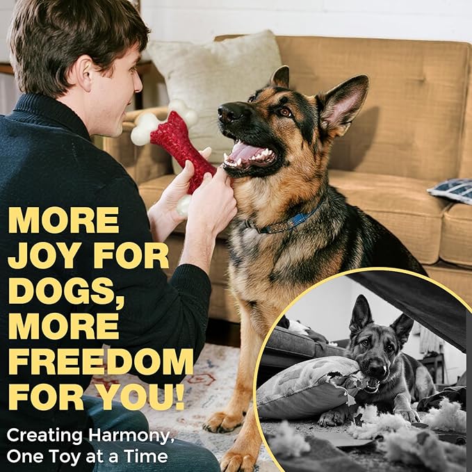 Tough Dog Toys, Toys for Aggressive Chewers Large Breed, Chew Dogs, Bone Toy Nylon Dogs Almost Indestructible-Mewly Pet
