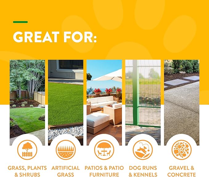 NaturVet – Yard Odor Eliminator Plus Citronella Spray – Eliminate Stool and Urine Odors from Lawn and Yard – Designed for Use on Grass, Patios, Gravel, Concrete & More – 64oz Refill (No Hose Nozzle)-Mewly Pet