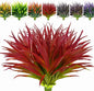 8 Pcs Outdoor Fake Plants UV Resistant Artificial Tall Grass Plants Faux Tropical Flowers Bushes Décor Fall Winter Summer Planters Patio Front Door Porch Plastic Greenery & Shrubs Decoration