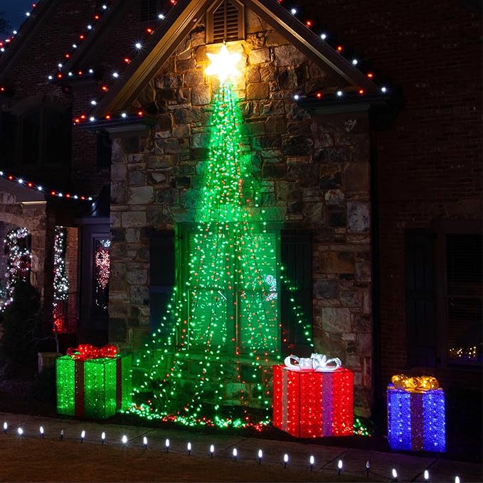 Wintergreen Lighting 25 C7 Red LED Christmas Lights, 17 Ft – Indoor Outdoor Red C7 String Lights for Christmas, Valentine’s Day, and Party Decor