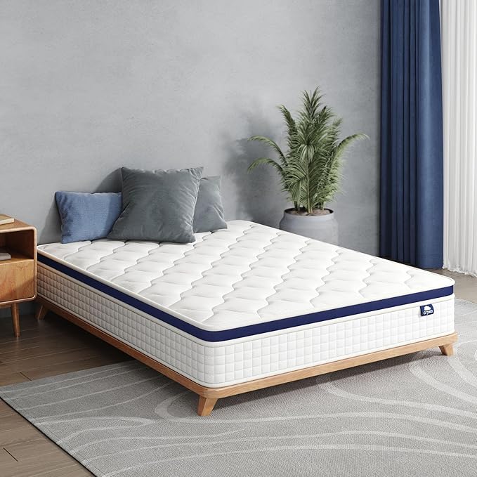 Full Mattress 12 Inch - Hybrid Mattress Bed in a Box, Medium Firm Support, Pressure & Pain Relief for All Sleepers, CertiPUR-US Certified, Fiberglass-free, Reinforced Edge Support, Motion Isolation