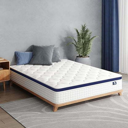 Twin Mattress 10 Inch - Hybrid Mattress Bed in a Box, Medium Firm Support, Pressure & Pain Relief for All Sleepers, CertiPUR-US Certified, Fiberglass-free, Reinforced Edge Support, Motion Isolation