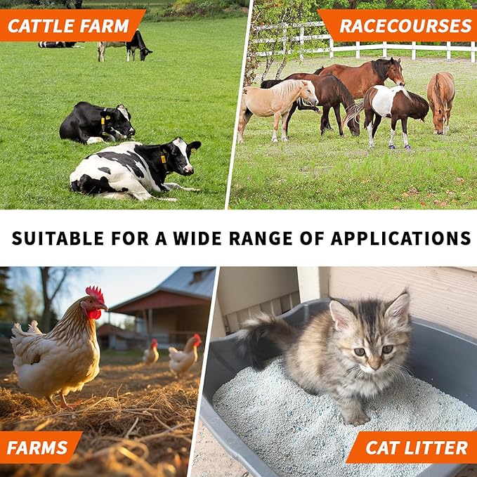 Large Chicken Poop Scooper, Metal Coop Scoop with 32" to 67" Adjustable Long Stainless Steel Handle, Chicken Poop Scooper for Sand with Heavy Duty Sifting Shovel for Chicken/ Horse/ Pet Coops (15 IN)-Mewly Pet