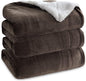 Bedsure GentleSoft Sherpa Fleece Blankets King Size for Bed - Thick and Warm Throw for Women and Men, Soft Fuzzy Plush King Blanket for Winter, Brown, 108x90 Inches