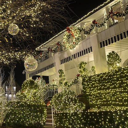 Christmas Lights, Clear Outdoor Lights, White Wire 150-count Lights 120V UL Certified Incandescent Mini String Light, Connectable for Xmas Tree Wreath Home Patio Holiday Party Garden Decorations