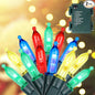 Blissun Christmas Lights, 50-Count Green Wire Light Set, Battery Operated Christmas Mini String Light with 8 Modes, 16 ft Fairy Lights for Christmas Tree Garden Wreath Decorations (1 Pack, Multicolor)