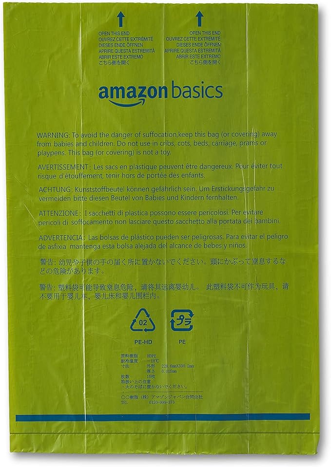 Amazon Basics Dog Poop Bags with Dispenser, 810 Count, Enhanced for Guaranteed Leakproof, Talcum Powder Scented, Includes Leash Clip-Mewly Pet