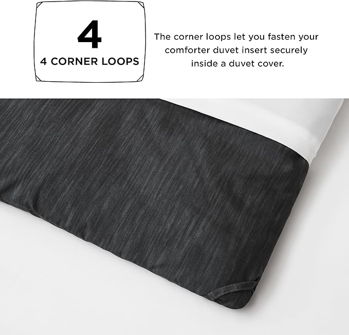 Bedsure Queen Comforter Set - Black Soft Bedding for All Seasons, Cationic Dyed Bed Set, 3 Pieces, 1 Queen Size Comforter (90"x90") and 2 Pillow Shams (20"x26"+2")