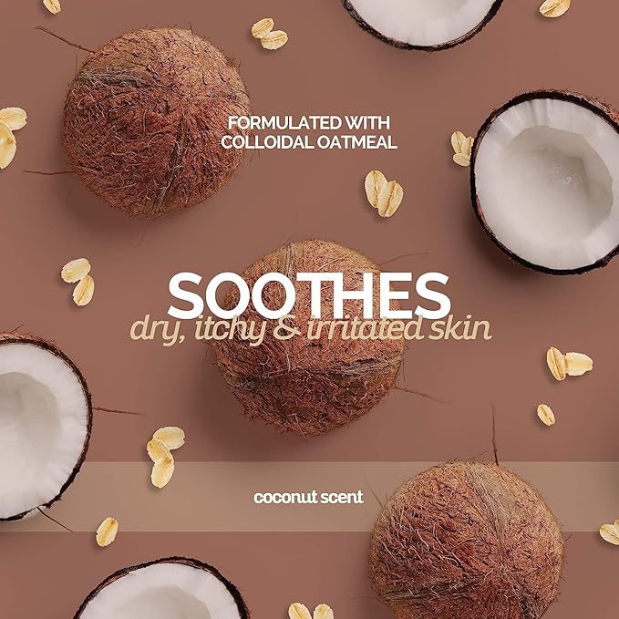 Bark2Basics Oatmeal Conditioner, Gallon - Natural Ingredients, Moisturizing, Hydrating, Crafted with Colloidal Oatmeal, Relieves Dry Itchy Irritated Skin, Coconut Fragrance-Mewly Pet