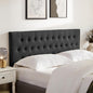 Tufted Upholstered Headboard Twin Size, Solid Wood Head Board with Durable Metal Legs, Adjustable Height Twin XL headboard from 37” to 51” Fabric Headboard in Modern Button Design, Black