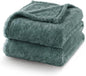 Exclusivo Mezcla Plush Fuzzy Fleece Bed Blanket Queen Size, Super Soft, Fluffy and Warm Blankets Suitable for All Seasons (Celadon, 90x90 Inches)