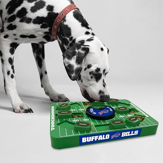 Pets First NFL Buffalo Bills Large Puzzle Toy, Dog Puzzle Treat Toy, New Large Size, Interactive Dog Treat Toy, Dog Slow Feeding Toy-Mewly Pet