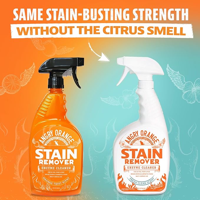 ANGRY ORANGE Cat Urine Odor Eliminator & Stain Remover, Pet-Friendly Deodorizer-Mewly Pet